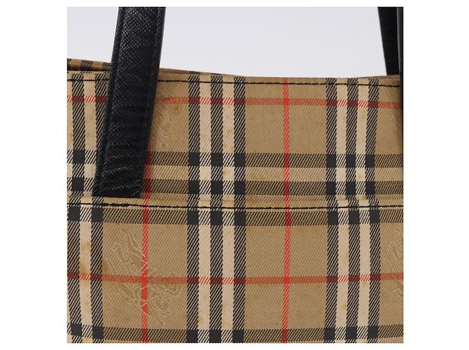 Borsa a mano BURBERRY Nova Check Canvas Beige Auth 199610 - vista 3