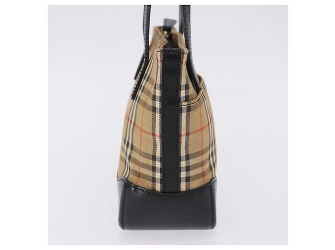 Borsa a mano BURBERRY Nova Check Canvas Beige Auth 199610 - vista 4