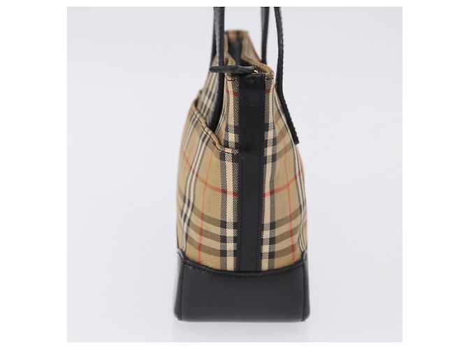 Borsa a mano BURBERRY Nova Check Canvas Beige Auth 199610 - vista 5