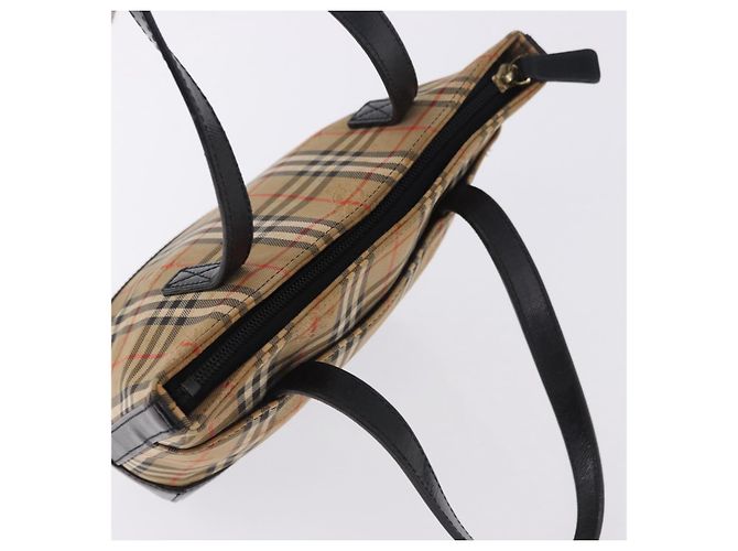 Borsa a mano BURBERRY Nova Check Canvas Beige Auth 199610 - vista 7