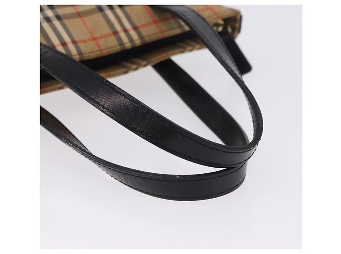 Borsa a mano BURBERRY Nova Check Canvas Beige Auth 199610 - vista 8