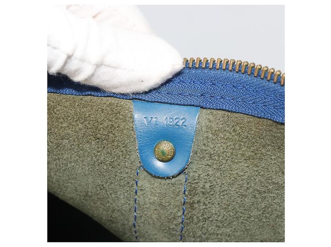 LOUIS VUITTON Epi Keepall 45 Boston Bag Blue M42975 LV Auth 190619 - vista 12