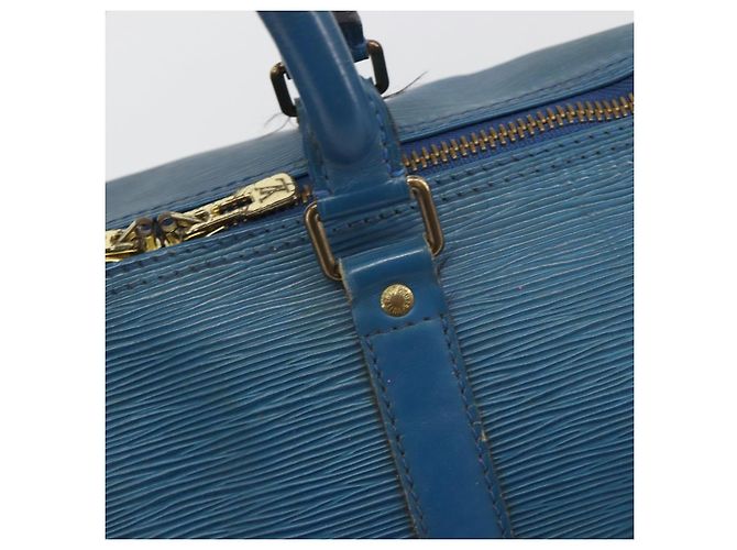 LOUIS VUITTON Epi Keepall 45 Boston Bag Blue M42975 LV Auth 190619 - vista 19
