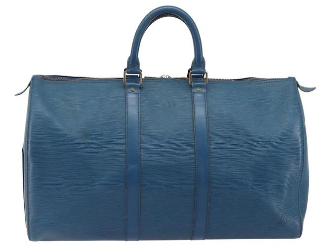 LOUIS VUITTON Epi Keepall 45 Boston Bag Blue M42975 LV Auth 190619 - vista 2