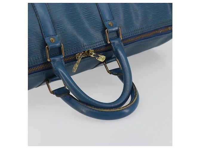 LOUIS VUITTON Epi Keepall 45 Boston Bag Blue M42975 LV Auth 190619 - vista 7
