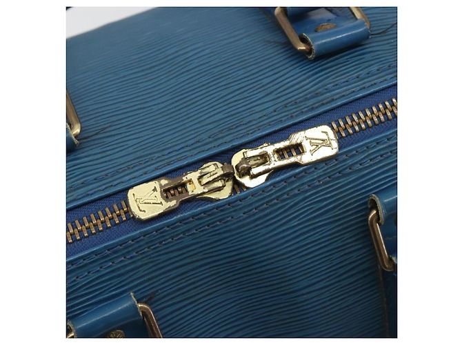 LOUIS VUITTON Epi Keepall 45 Boston Bag Blue M42975 LV Auth 190619 - vista 9