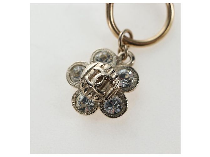 CHANEL Pierce Metal Champagne Gold CC Auth 198815M D'oro - vista 10