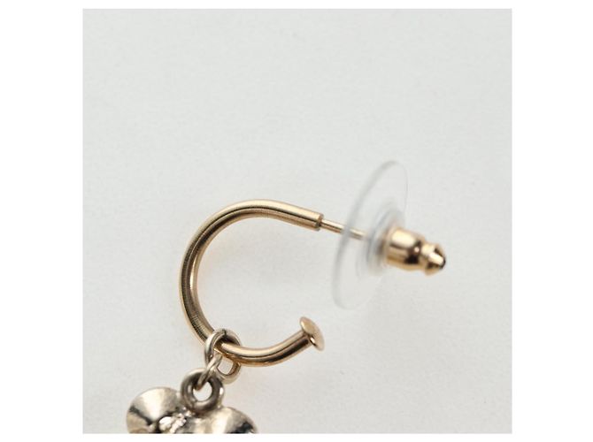 CHANEL Pierce Metal Champagne Gold CC Auth 198815M D'oro - vista 14