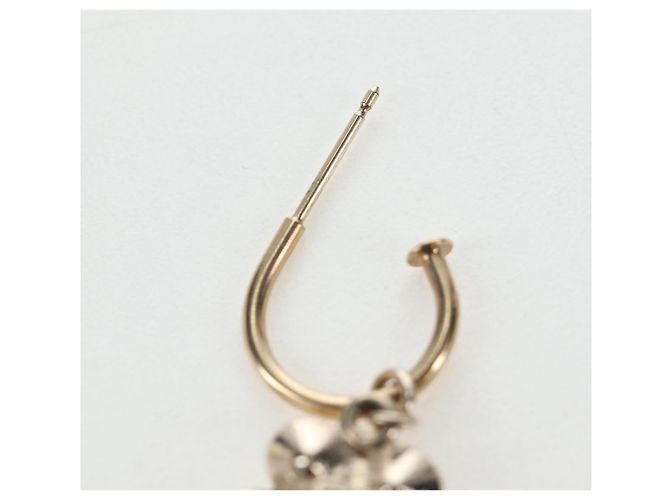 CHANEL Pierce Metal Champagne Gold CC Auth 198815M D'oro - vista 15