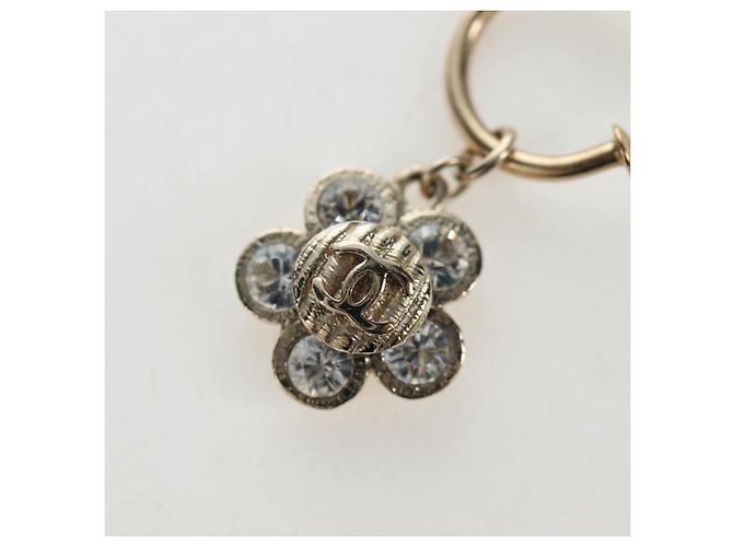 CHANEL Pierce Metal Champagne Gold CC Auth 198815M D'oro - vista 3