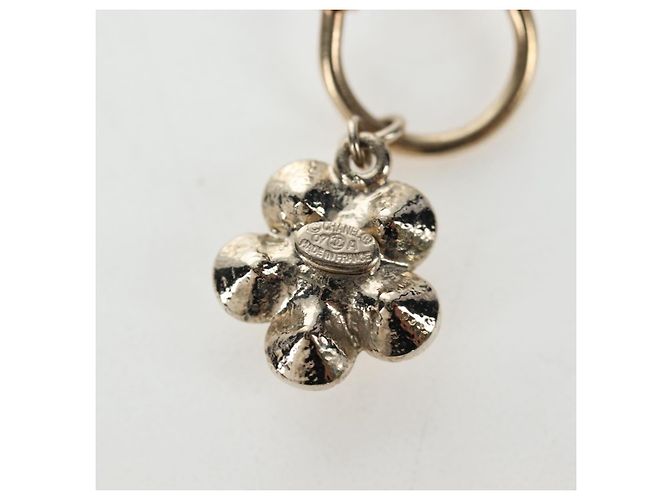 CHANEL Pierce Metal Champagne Gold CC Auth 198815M D'oro - vista 6