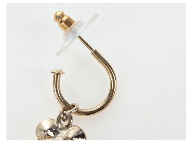 CHANEL Pierce Metal Champagne Gold CC Auth 198815M D'oro - vista 7