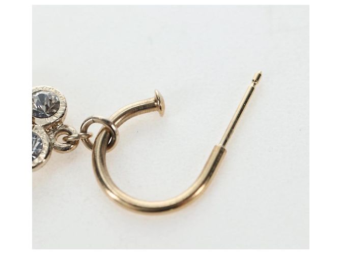CHANEL Pierce Metal Champagne Gold CC Auth 198815M D'oro - vista 8