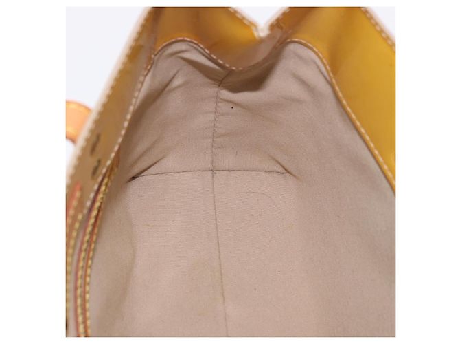 Borsa a mano LOUIS VUITTON Monogram Vernis Reade PM Beige M91144 LV Auth BA15116 - vista 19