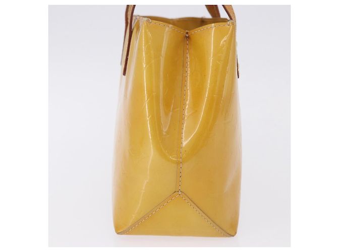 Borsa a mano LOUIS VUITTON Monogram Vernis Reade PM Beige M91144 LV Auth BA15116 - vista 4
