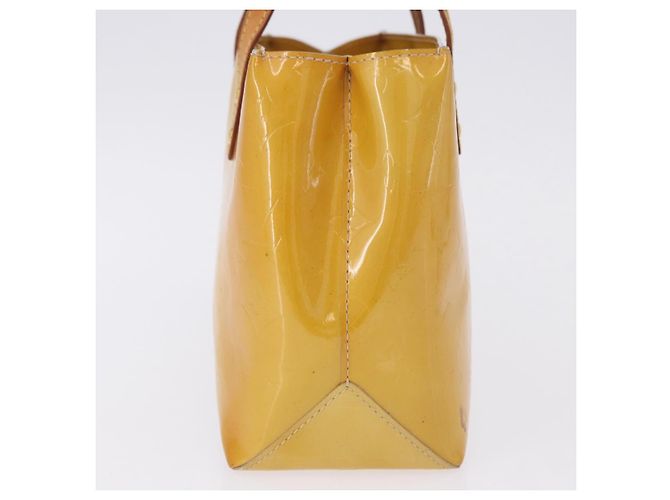 Borsa a mano LOUIS VUITTON Monogram Vernis Reade PM Beige M91144 LV Auth BA15116 - vista 5