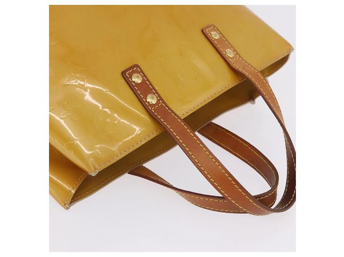 Borsa a mano LOUIS VUITTON Monogram Vernis Reade PM Beige M91144 LV Auth BA15116 - vista 7