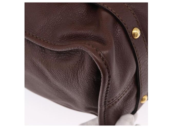 Borsa a tracolla Miu Miu in pelle Gold Brown Auth yk20861SAM Marrone D'oro - vista 15