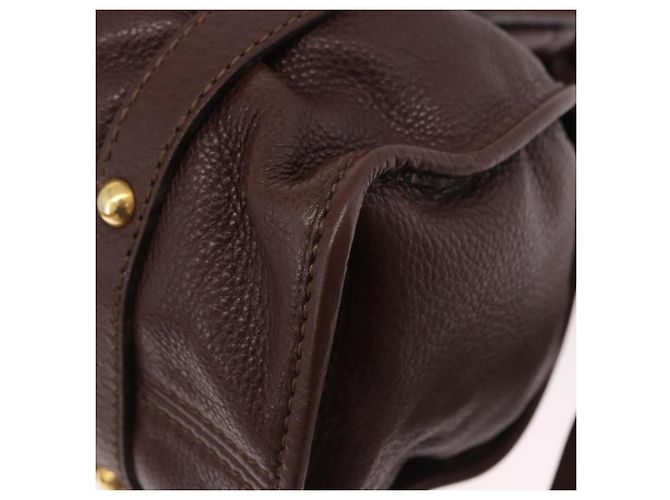 Borsa a tracolla Miu Miu in pelle Gold Brown Auth yk20861SAM Marrone D'oro - vista 16