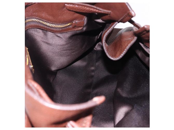 Borsa a tracolla Miu Miu in pelle Gold Brown Auth yk20861SAM Marrone D'oro - vista 19