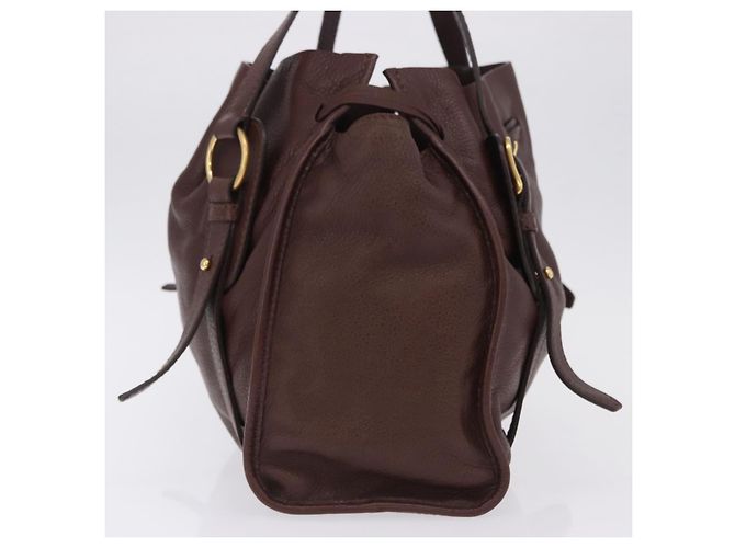 Borsa a tracolla Miu Miu in pelle Gold Brown Auth yk20861SAM Marrone D'oro - vista 3