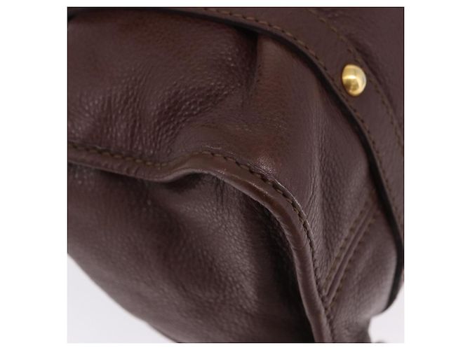 Borsa a tracolla Miu Miu in pelle Gold Brown Auth yk20861SAM Marrone D'oro - vista 9