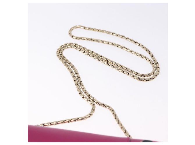 Bulgari Borsa a tracolla con catena BVLGARI in pelle Pink Gold Auth ka5843A Rosa D'oro - vista 15
