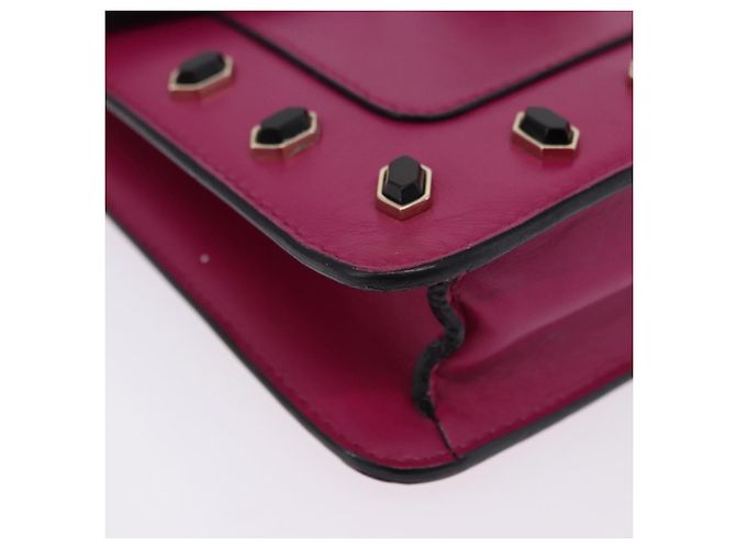 Bulgari Borsa a tracolla con catena BVLGARI in pelle Pink Gold Auth ka5843A Rosa D'oro - vista 16