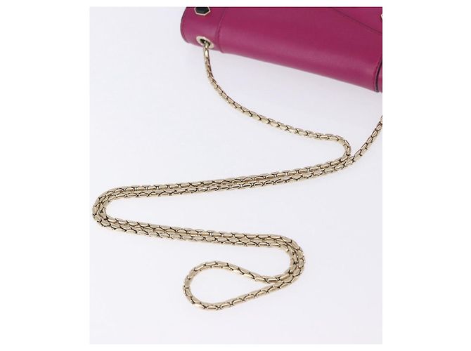 Bulgari Borsa a tracolla con catena BVLGARI in pelle Pink Gold Auth ka5843A Rosa D'oro - vista 9