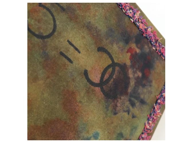 CHANEL Embroidery Graffiti 2015 On The Pavement Attache Case 2way Auth yk20849SM Argento Multicolore - vista 22