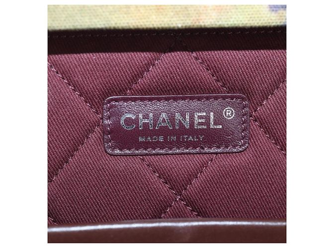 CHANEL Embroidery Graffiti 2015 On The Pavement Attache Case 2way Auth yk20849SM Argento Multicolore - vista 32