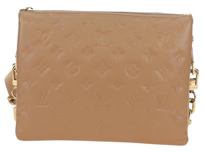 LOUIS VUITTON Monogram Emboss Kussan PM Shoulder Bag Taupe M21263 Auth 195912V - vista 13