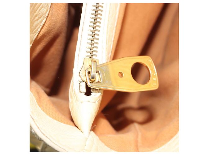 Céline CELINE Boogie Bag Leather Beige Gold Auth 196610 D'oro - vista 23