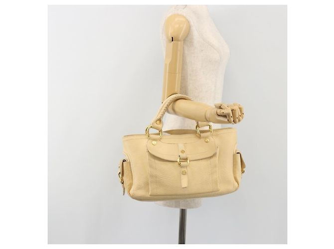 Céline CELINE Boogie Bag Leather Beige Gold Auth 196610 D'oro - vista 26