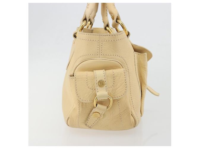 Céline CELINE Boogie Bag Leather Beige Gold Auth 196610 D'oro - vista 4