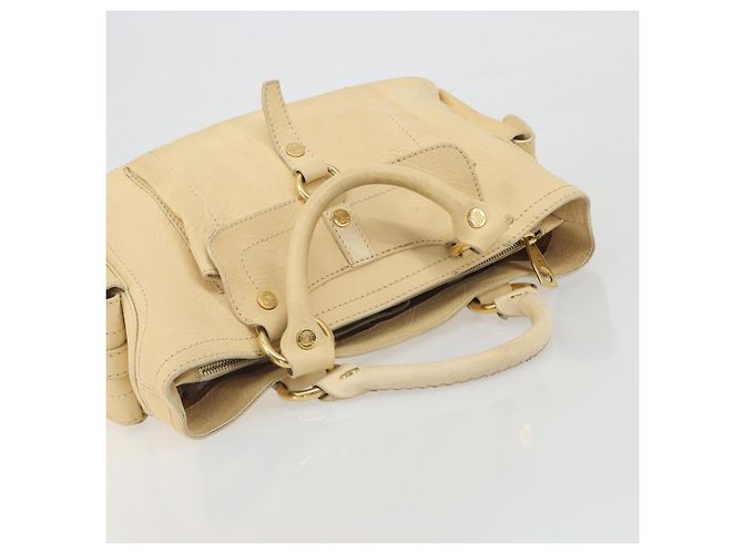 Céline CELINE Boogie Bag Leather Beige Gold Auth 196610 D'oro - vista 6