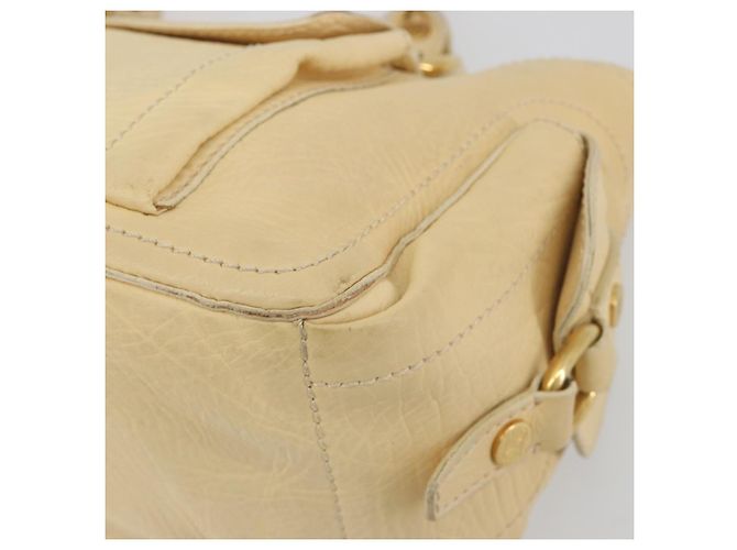 Céline CELINE Boogie Bag Leather Beige Gold Auth 196610 D'oro - vista 9