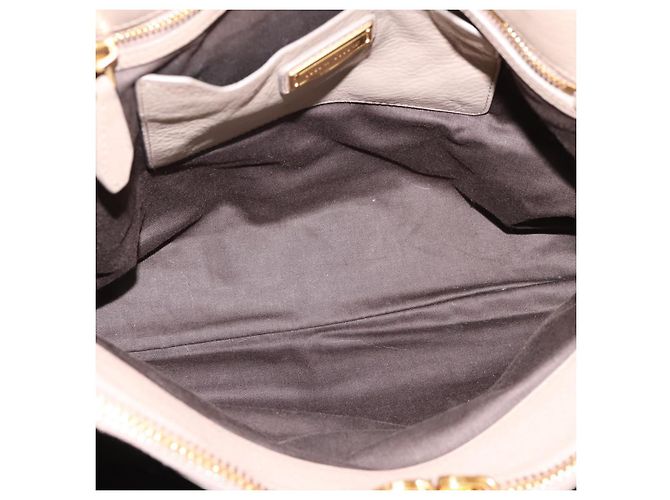 Borsa Tote Miu Miu in Pelle 2 vie Beige Oro Auth 199139V D'oro - vista 11