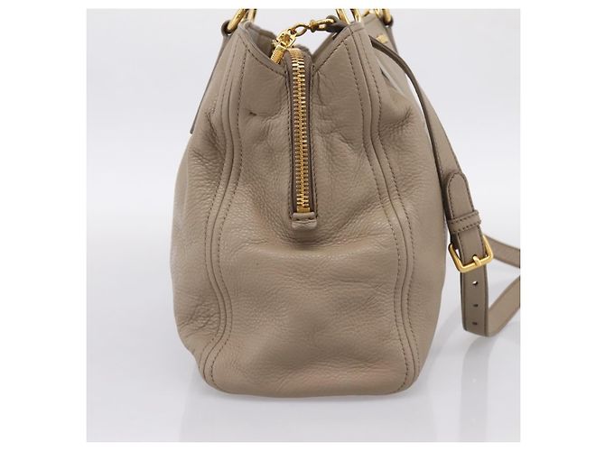 Borsa Tote Miu Miu in Pelle 2 vie Beige Oro Auth 199139V D'oro - vista 3