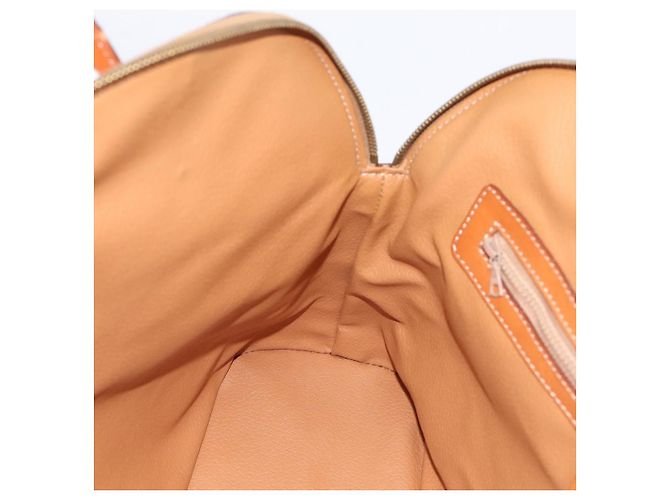 Céline Borsa a mano CELINE Macadam Canvas PVC Beige Gold Auth 197827 D'oro - vista 19