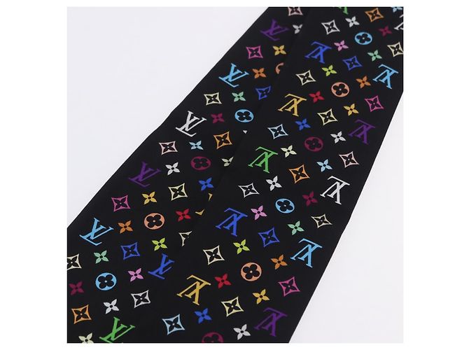 LOUIS VUITTON Bando Scarf Silk Multicolor M71992 LV Auth 197914M Multicolore - vista 10