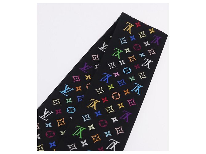 LOUIS VUITTON Bando Scarf Silk Multicolor M71992 LV Auth 197914M Multicolore - vista 11