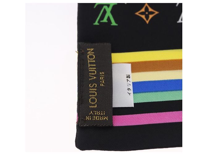 LOUIS VUITTON Bando Scarf Silk Multicolor M71992 LV Auth 197914M Multicolore - vista 13