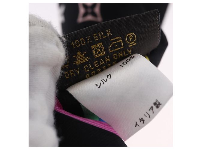 LOUIS VUITTON Bando Scarf Silk Multicolor M71992 LV Auth 197914M Multicolore - vista 14
