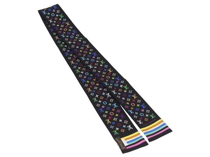 LOUIS VUITTON Bando Scarf Silk Multicolor M71992 LV Auth 197914M Multicolore - vista 2
