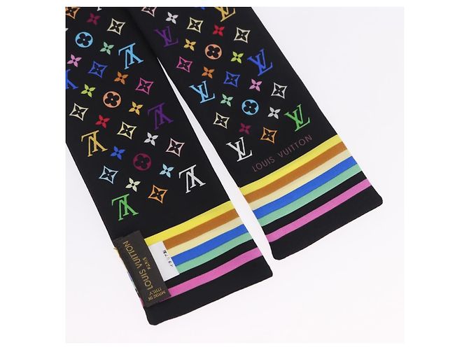LOUIS VUITTON Bando Scarf Silk Multicolor M71992 LV Auth 197914M Multicolore - vista 3