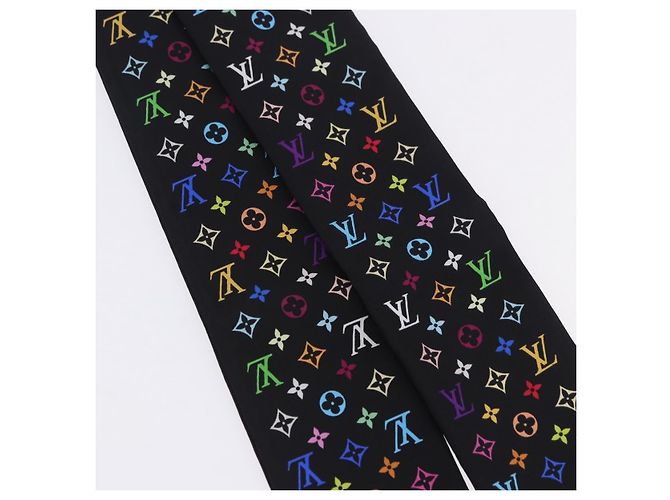 LOUIS VUITTON Bando Scarf Silk Multicolor M71992 LV Auth 197914M Multicolore - vista 4