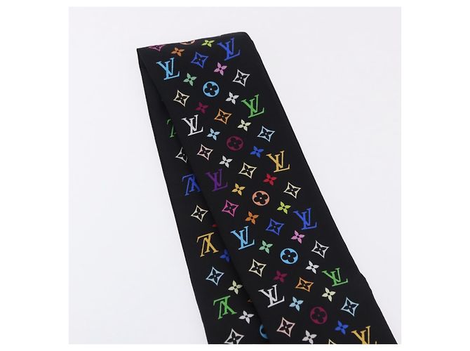 LOUIS VUITTON Bando Scarf Silk Multicolor M71992 LV Auth 197914M Multicolore - vista 6