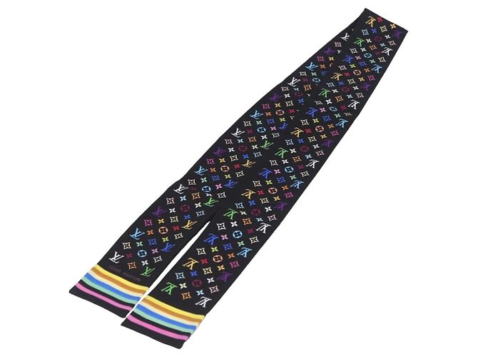 LOUIS VUITTON Bando Scarf Silk Multicolor M71992 LV Auth 197914M Multicolore - vista 7
