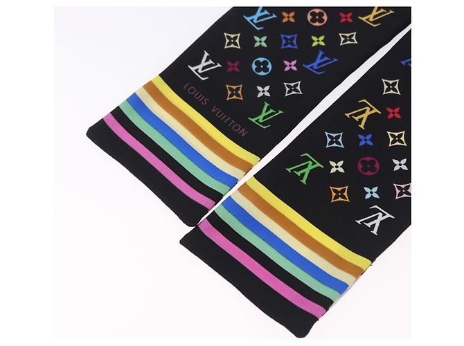 LOUIS VUITTON Bando Scarf Silk Multicolor M71992 LV Auth 197914M Multicolore - vista 8